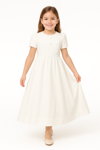 Vestido de comunion con botones en pechera