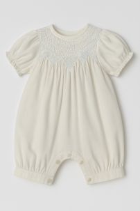 Enteritos Babucha Batista con punto smock bordado