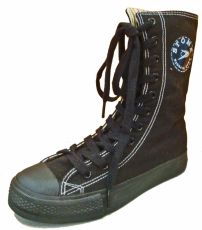 Bota Tela Negra Tipo All Star Lona Basket Basquet