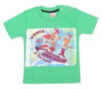 Remera Manga Corta Estampado Phineas y Ferb 