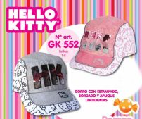 Gorro Cap Visera Hello Kitty con Glitter y Lentejuelas Regulable