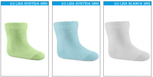 Media lisa de bebe con talon 