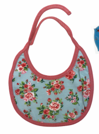 Babero De Algodon Floreado Tiras