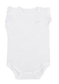  body de vestir para nena con aplique y bordes en broderie 