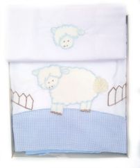 Sabana 3 Piezas de Funcional bordado oveja