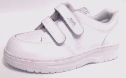 Zapatilla de cuero con velcro