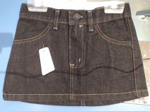 Pollera Jean con brillos tipo brillantina con bolsillos