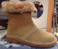 Bota Gamuza Cordero Con cierre Goma Crepe