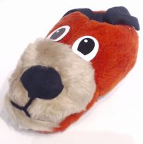 Pantufla Perrito Polar y Piel Con Base Antideslizante 