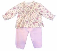 Conjunto Algodon Remera Manga Larga y Pantalon Sin Pie