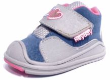 Bota Botita Velcro  Gamuza y Cuerina Corazon Bordado