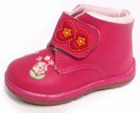 Bota Bordada Velcro Bambole Cuerina