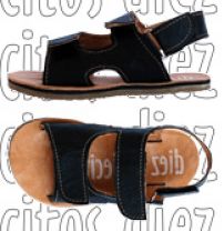 Sandalia Capellada de Cuero con Velcro