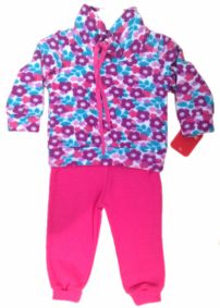 Conjunto de Polar Buzo Floreado y Pantalon