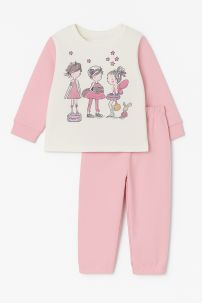 Jogging Conjunto de Buzo y Pantalon estampa de 3 nenas de nena