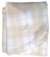 Manta Polar doble con estampado Escoces