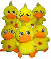 Peluche Pato Pollito Pollo con distintas caras con sonido