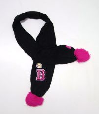 Bufanda Tejida con Pompones