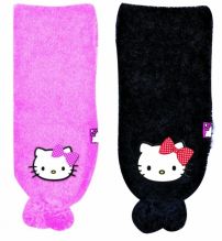 Bufanda Peluche, Con Aplique y Pompones Kitty