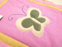 Acolchado de Catre / Moisés Rosa y Amarillo Mariposa Con Chifle Verde