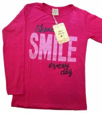 Remera Manga Larga Estampada Con Brillo y Tachas