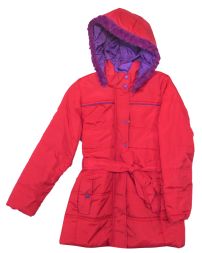 Campera Tapado Termico Con Capucha Con Borde de Piel y Forrado en Polar