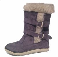 Bota con Piel 2 Hebillas Gamuza