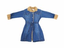 Tapado de Jean Con Cordero Interior Camel