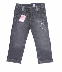 Pantalón de Jean Flores Bordadas en Pierna