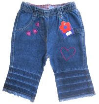 Pantalón de Jean Corazón Bordado 