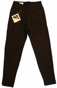 calza algodon y lycra lisa negra