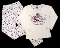 Pijama de Invierno Remera Manga Larga Estampado Nena y Pantalon