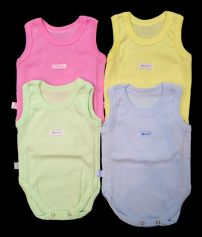 Body Sin Manga Liso de Algodon