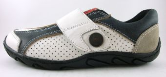 Zapatilla Varon Cuero Velcro Abrojo 