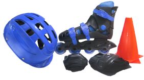 Rollers en mochila Bolsa de PVC. Incluye conos, coderas y rodilleras