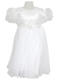 Vestido manga corta plizado