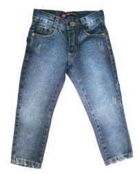 Pantalon Jean Bolsillo Con Cuero