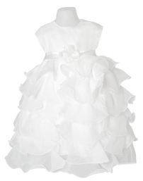 Vestido con volados de bautismo