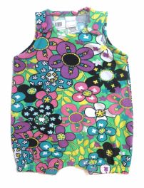 Enterito Algodon Sin Mangas Estampado Con Flores