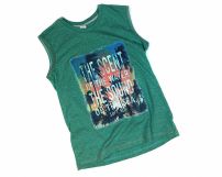 Remera Musculosa Estampado Palmeras con Inscripcion