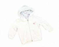 Campera de algodón rustico de nena con capucha y bolsillo canguro