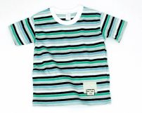 Remera rayada manga corta de bebe