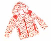 Campera algodón rustico estampada con capucha de bebe
