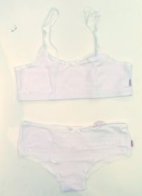 Conjunto Bombacha Y Corpiño Liso Desagujado 