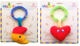 Sonajero Plush Suave Peluche Con Aro Plastico Corazon