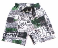 Bermuda De Baño De Microfibra Tipo Surf Estampado Con Cintura Elastizada