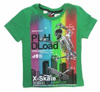 Remera Manga Corta Estampado Esqueleto Skate