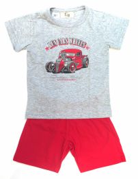 Pijama Corto Remera Manga Corta y Short Auto Wheels