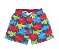 Short de Baño Estampado Tiburones Colores Con Suspensor