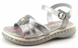 Sandalia Con Tiras Hebilla Brillo Strass Lentejuelas Flor Jasmin